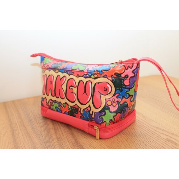 Large  Makeup Bag – Travel Cosmetic Organizer with Handle - Glow up - Picture 9 of 11